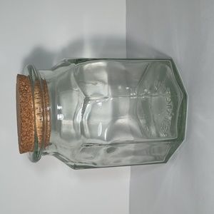 VTG Ben Rickert 6" Octagonal Glass Apothecary Jar w/ Cork
